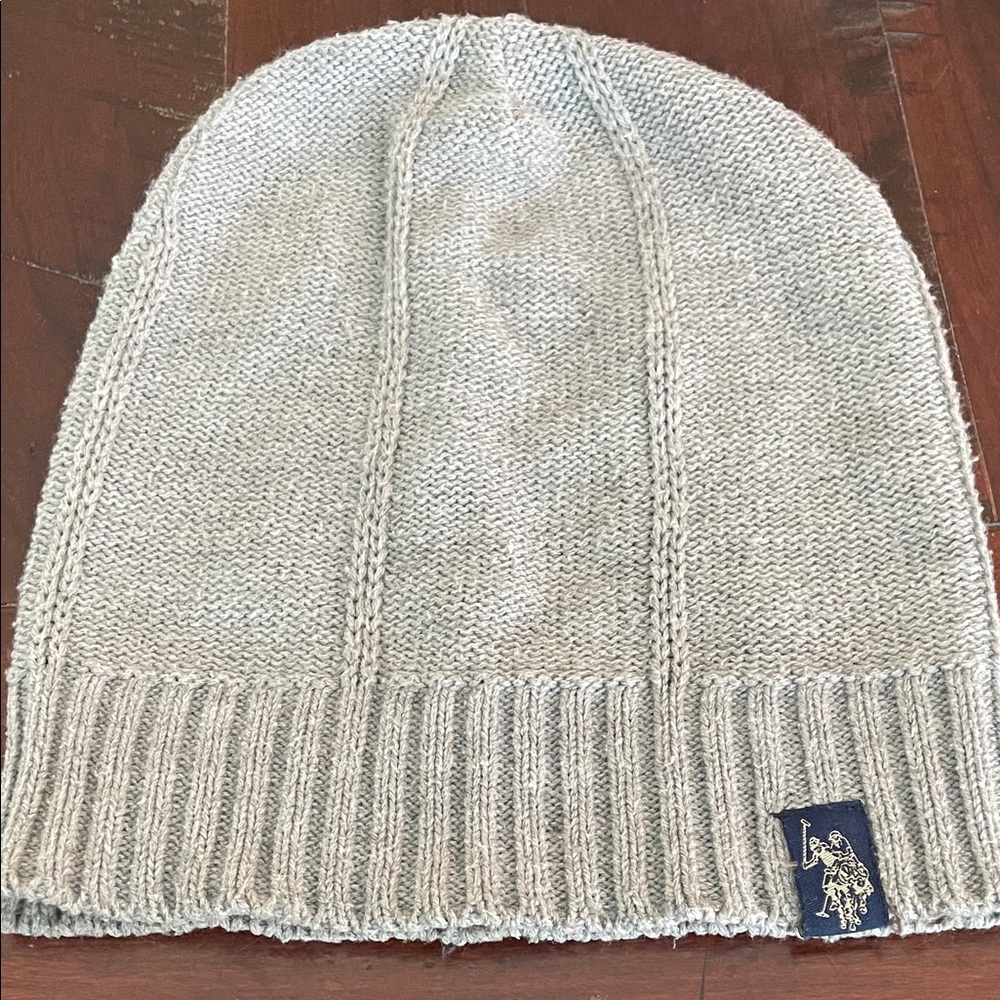 U.S. Polo Assn. Gray Knit Beanie Watch Cap